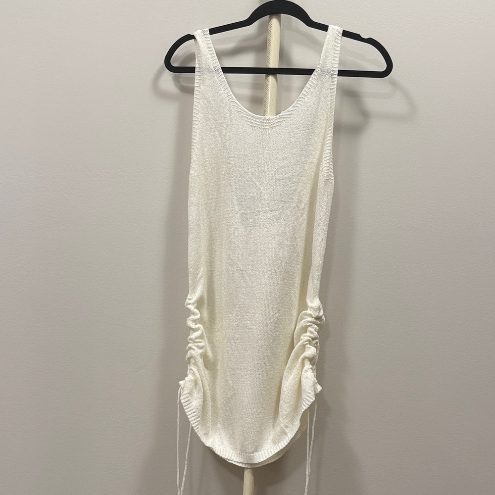 Cream Backless Beach Dress